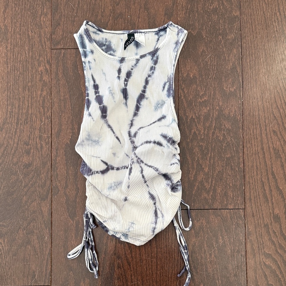 SHEIN Black and White Tie-Dye Bodysuit